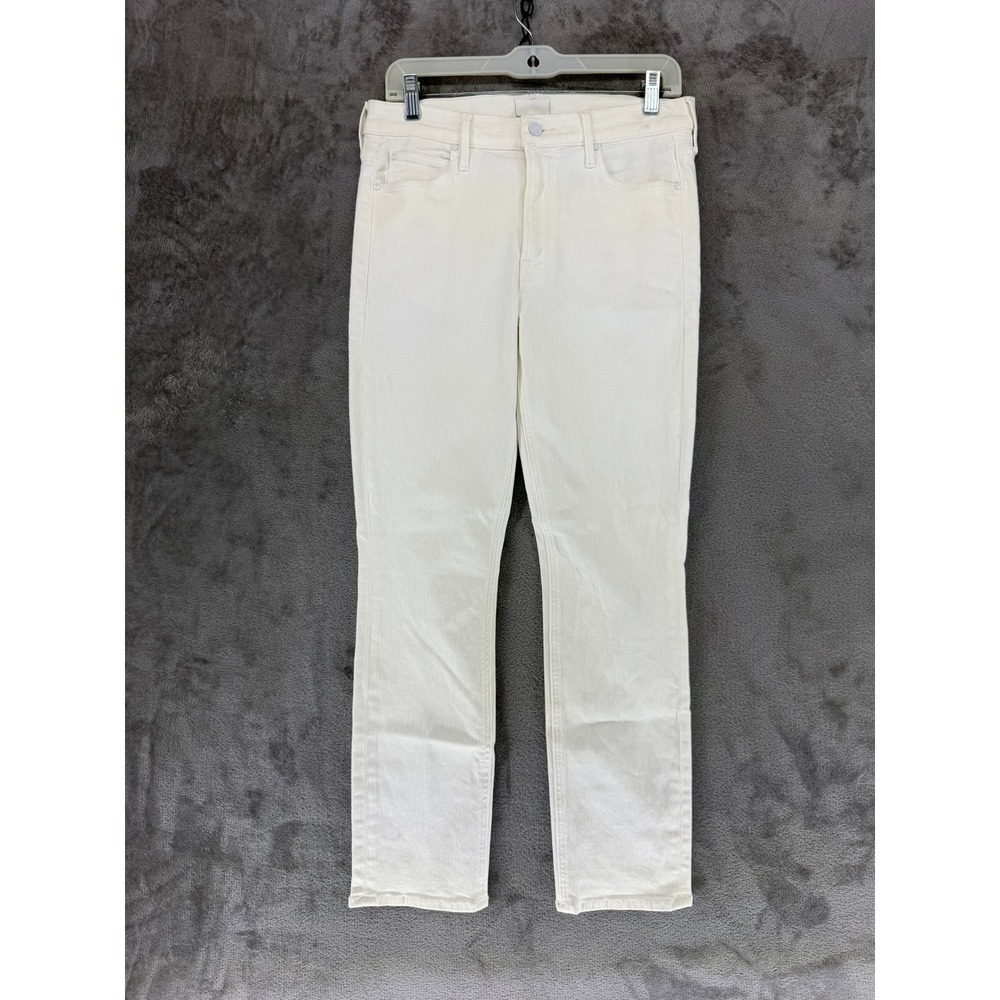 Mother Jeans Womens 29 The Mid Rise Dazzler Ankle White Fairest Of Them All EUC